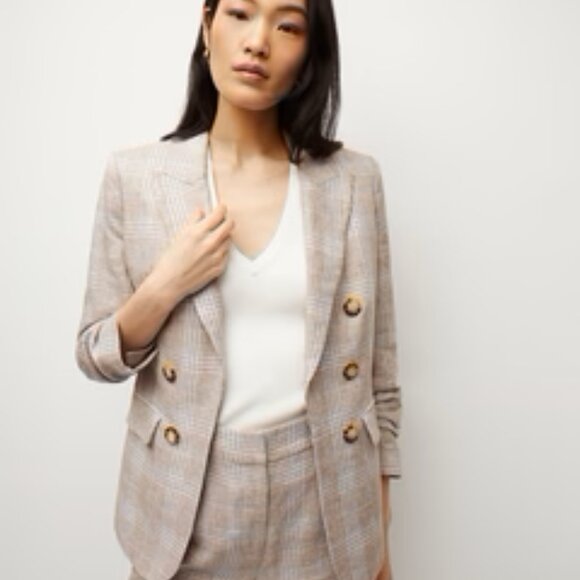 Veronica Beard Plaid Linen Suit - Picture 4 of 16